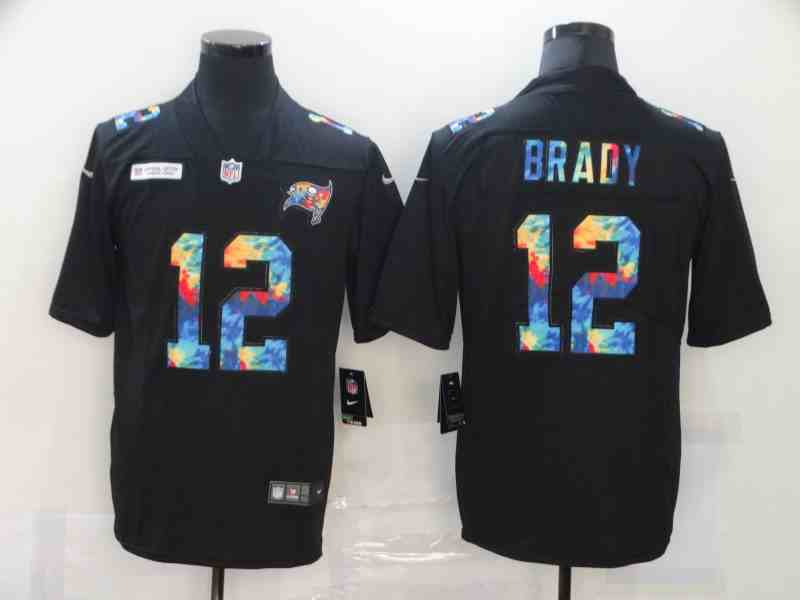 Nike Buccaneers 12 Tom Brady Black Vapor Untouchable Fashion Limited Jerseys