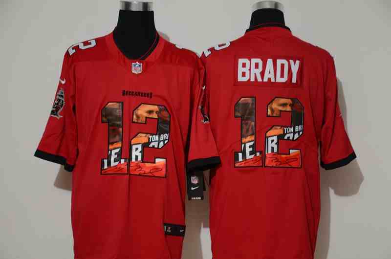 Nike Buccaneers 12 Tom Brady Red Vapor Untouchable Signature Edition Limited Jersey