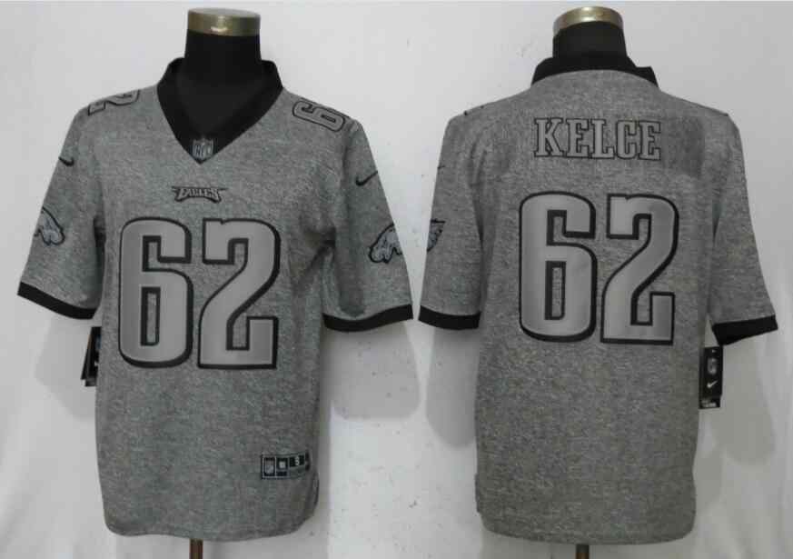 Nike Eagles 62 Jason Kelce Gray Gridiron Gray Vapor Untouchable Limited Jersey