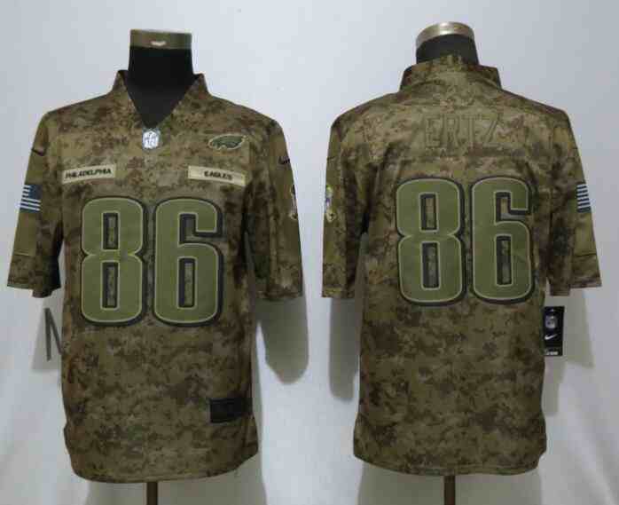 New Nike Philadelphia Eagles 86 Ertz Nike Camo Salute to Service Limited Jersey