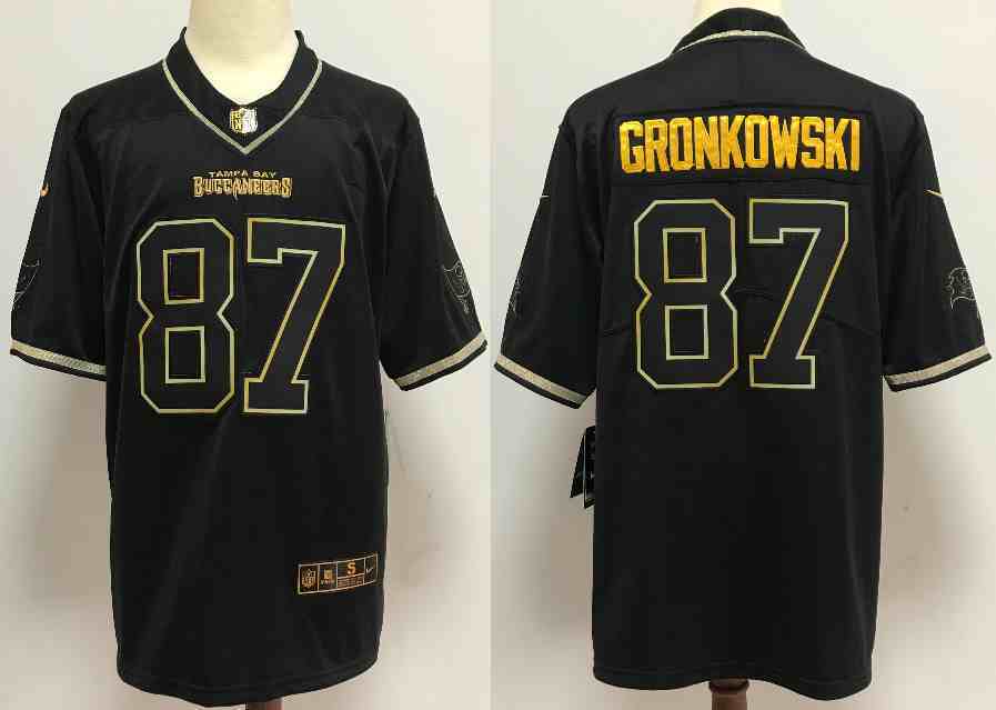 Buccaneers 87 Rob Gronkowski Black Gold Vapor Untouchable Limited Jersey