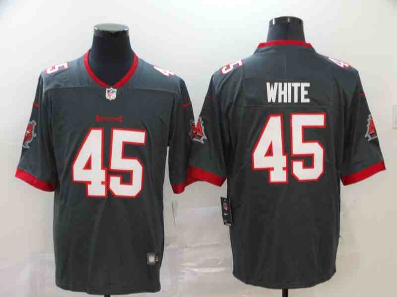 Nike Buccaneers 45 Devin White Gray Vapor Untouchable Limited Jersey