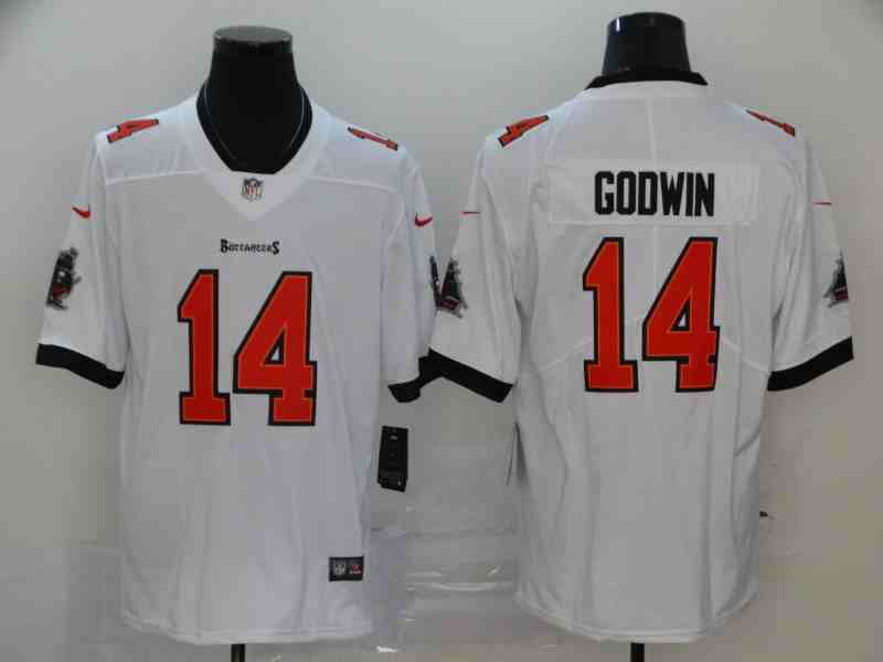 Nike Buccaneers 14 Chris Godwin White Vapor Untouchable Limited Jersey