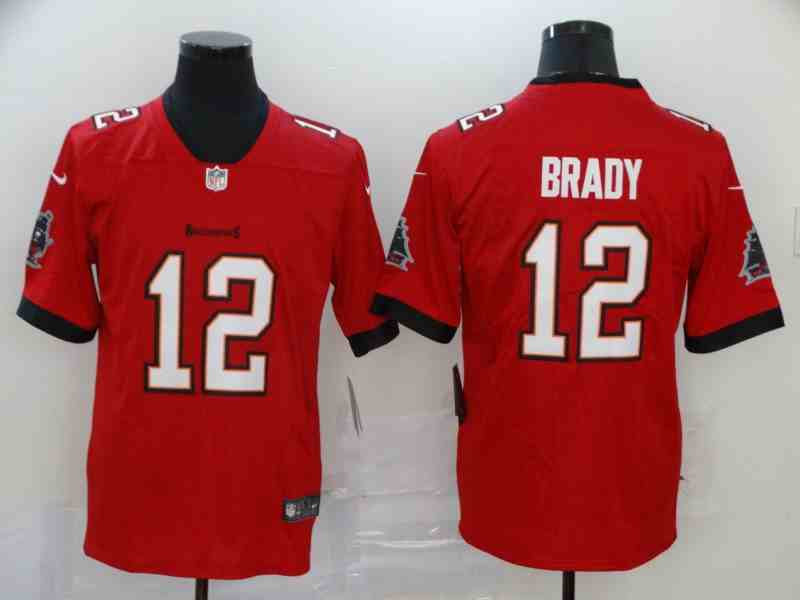 Nike Buccaneers 12 Tom Brady Red Vapor Untouchable Limited Jersey