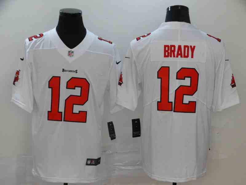 Buccaneers 12 Tom Brady White Vapor Untouchable Limited Jerseys