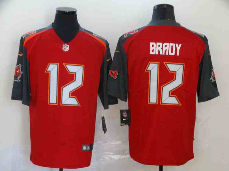 Buccaneers 12 Tom Brady Red Vapor Untouchable Limited Jerseys