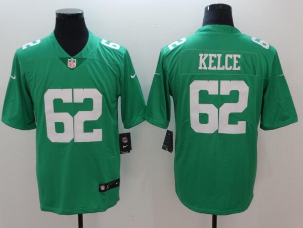 Nike Eagles 62 Jason Kelce Green Men Stitched NFL Limited Rush Jersey