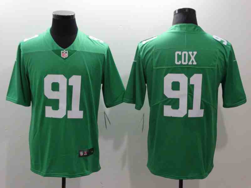 Nike Eagles 91 Fletcher Cox Green Throwback Vapor Untouchable Player Limited Jersey