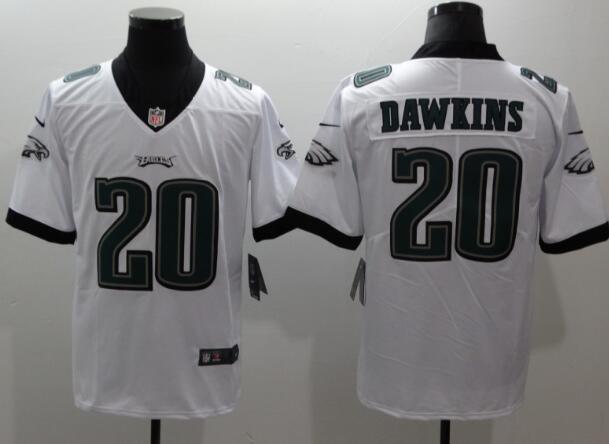 Nike Eagles 20 Brian Dawkins White Men Stitched NFL Vapor Untouchable Limited Jersey