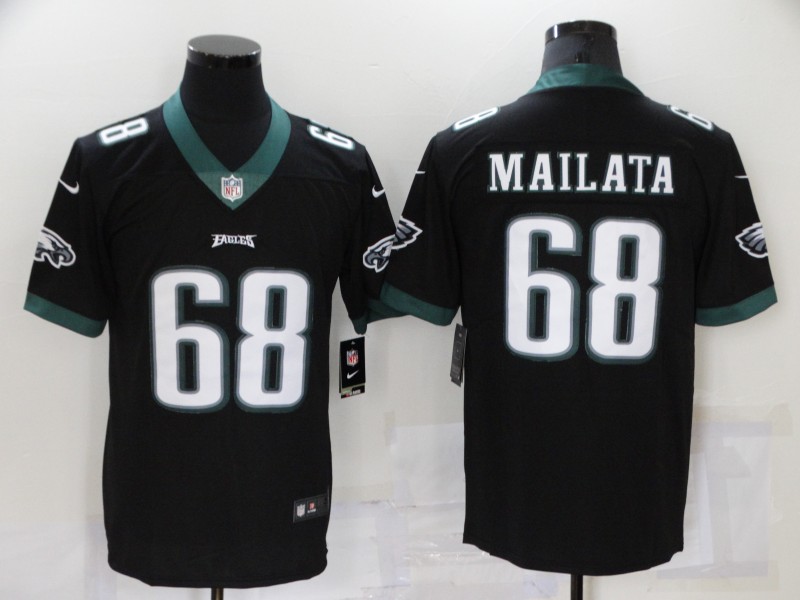 Men Philadelphia Eagles 68 Jordan Mailata Black 2021 Draft Vapor Limited Jersey