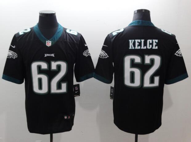 Nike Eagles 62 Jason Kelce Black Alternate Men Stitched NFL Vapor Untouchable Limited Jersey