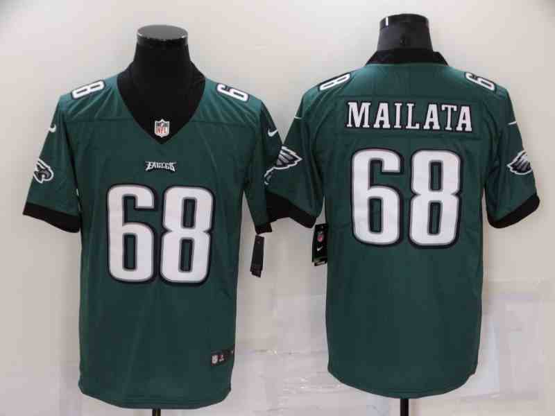 Men Philadelphia Eagles 68 Jordan Mailata Green 2021 Draft Vapor Limited Jersey