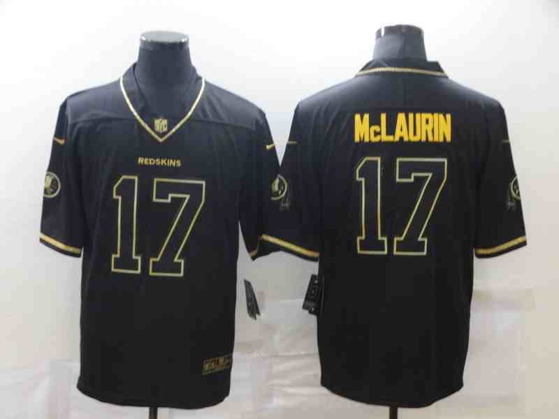 Washington 17 Terry McLaurin  Black Gold Vapor Untouchable Limited Jersey