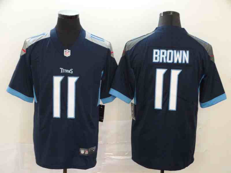 Nike Titans 11 A.J. Brown Navy Vapor Untouchable Limited Jersey
