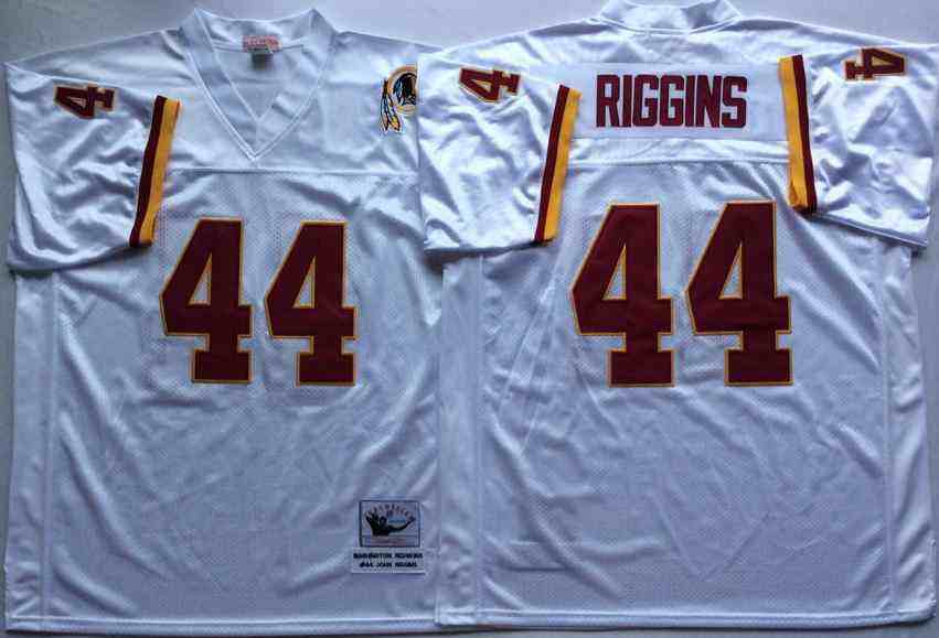 Washington Redskins 44 John Riggins Throwback White Jersey
