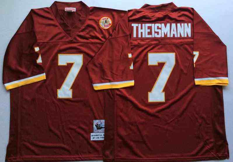Washington Redskins 7 Joe Theismann Throwback Burgundy Jersey