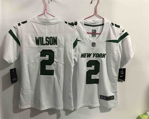 Women Nike Jets 2 Zach Wilson White 2021 NFL Draft Vapor Untouchable Limited Jersey