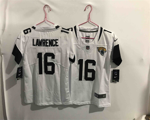 Youth Nike Jaguars 16 Trevor Lawrence White 2021 Draft Vapor Limited Jersey