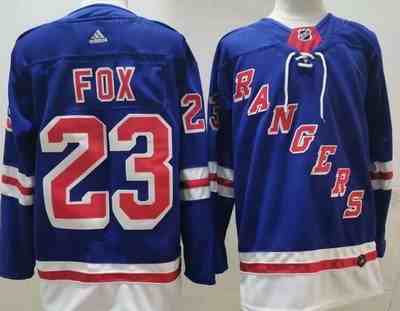 Men's New York Rangers #23 Adam Fox Blue Authentic Jersey