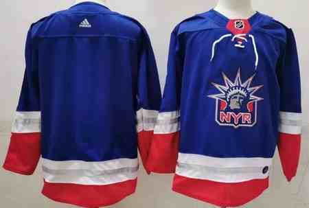 Men's New York Rangers Blank Blue 2021 Reverse Retro Authentic Jersey