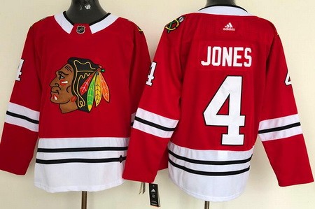 Men's Chicago Blackhawks #4 Seth Jones Red Authentic Jersey