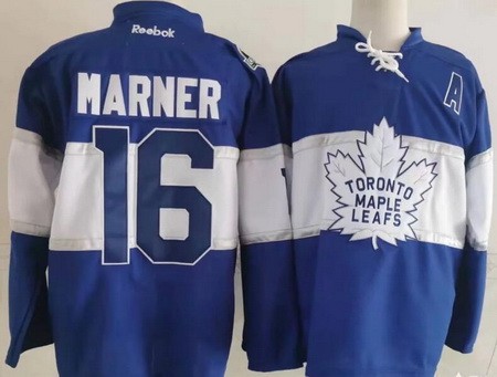 Men's Toronto Maple Leafs #16 Mitch Marner Blue 2017 Centennial Classic Authentic Jersey