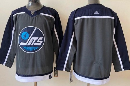 Men's Winnipeg Jets Blank Gray 2021 Reverse Retro Authentic Jersey