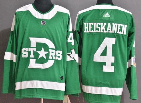 Men's Dallas Stars #4 Miro Heiskanen Green 2020 Winter Classic Authentic Jersey
