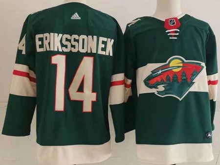 Men's Minnesota Wild #14 Joel Eriksson Ek Green Authentic Jersey