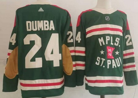 Men's Minnesota Wild #24 Matt Dumba Green 2022 Winter Classic Authentic Jersey