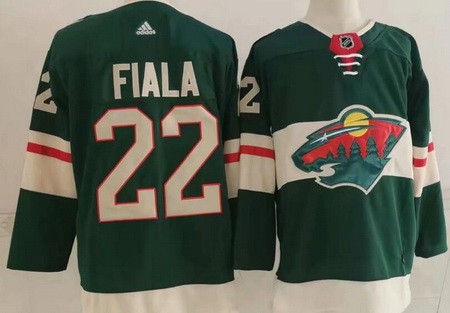 Men's Minnesota Wild #22 Kevin Fiala Green Authentic Jersey