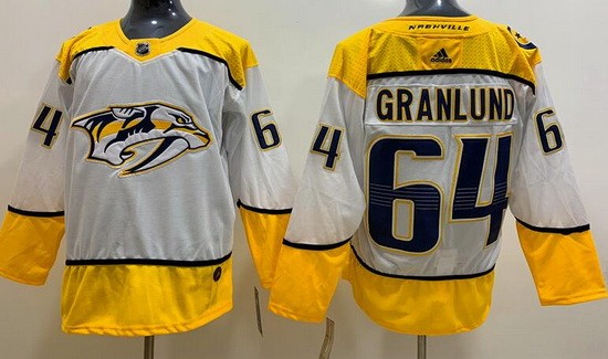 Men's Nashville Predators #64 Mikael Granlund White Jersey