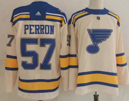 Men's St Louis Blues #57 David Perron Cream 2022 Winter Classic Authentic Jersey