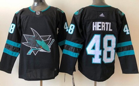Men's San Jose Sharks #48 Tomas Hertl Black Authentic Jersey