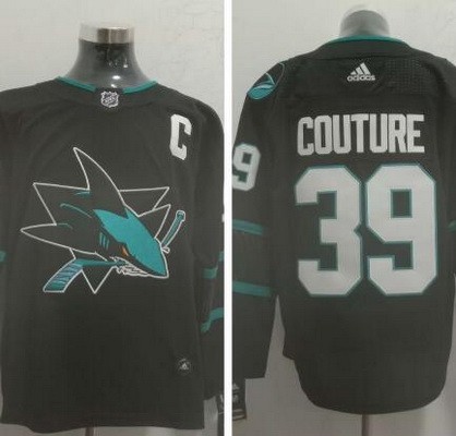 Men's San Jose Sharks #39 Logan Couture Black Authentic Jersey