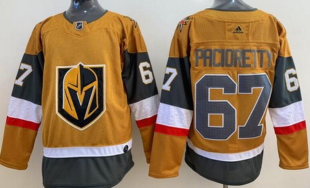 Men's Vegas Golden Knights #67 Max Pacioretty Gold 2020 Alternate Authentic Jersey