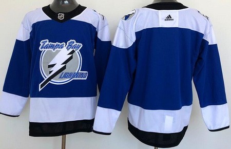 Men's Tampa Bay Lightning Blank Blue 2021 Reverse Retro Authentic Jersey