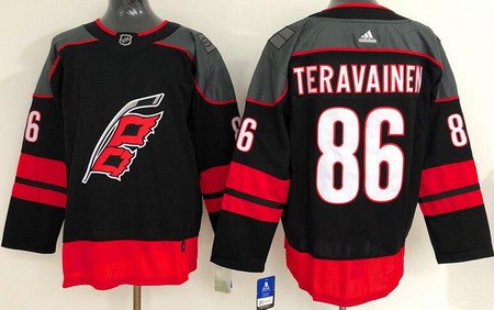 Men's Carolina Hurricanes #86 Teuvo Teravainen Black Alternate Authentic Jersey