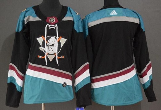 Women's Anaheim Ducks Blank Black Alternate Jersey