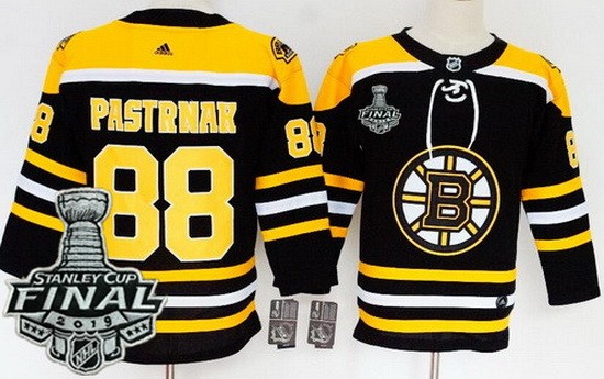 Women's Boston Bruins #88 David Pastrnak Black 2019 Stanley Cup Finals Jersey