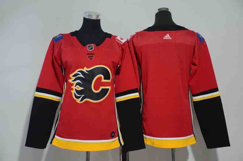 Flames Blank Red Women Adidas Jersey