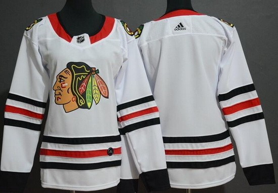 Women's Chicago Blackhawks Blank White Jersey
