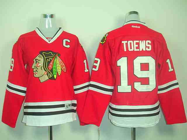 Chicago Blackhawks 19 Toews red women jerseys