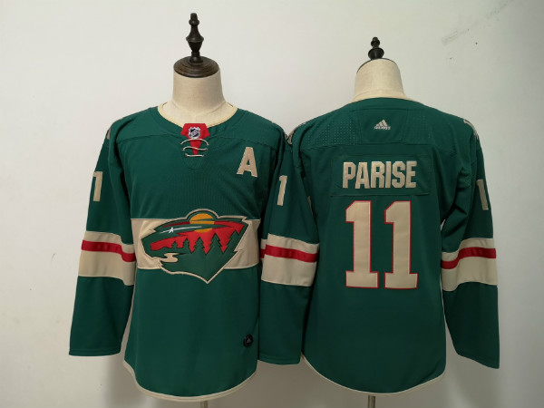 Wild 11 Zach Parise Green Women Adidas Jersey