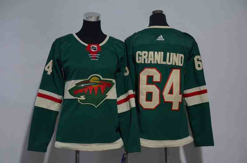 Wild 64 Mikael Granlund Green Women Adidas Jersey