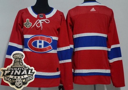 Women's Montreal Canadiens Blank Red 2021 Stanley Cup Finals Authentic Jersey