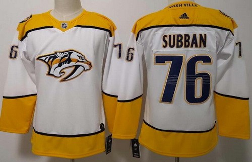 Women's Nashville Predators #76 PK Subban White Jersey