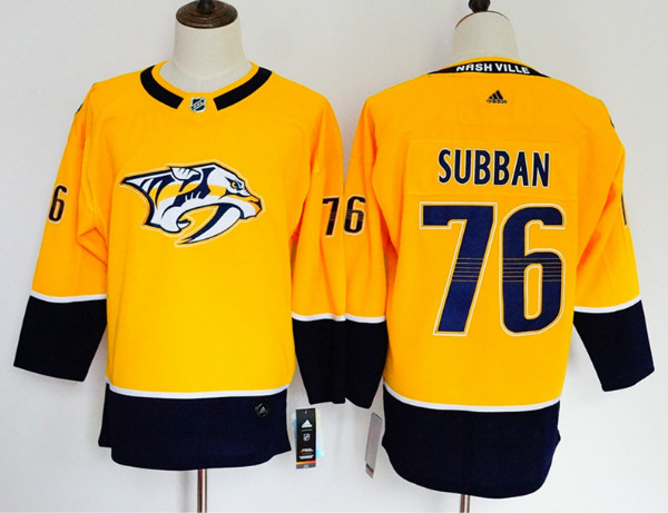 Predators 76 P.K. Subban Gold Women Adidas Jersey