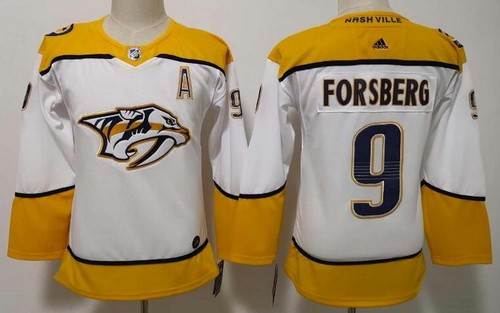 Women's Nashville Predators #9 Filip Forsberg White Jersey