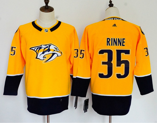 Predators 35 Pekka Rinne Gold Women Adidas Jersey